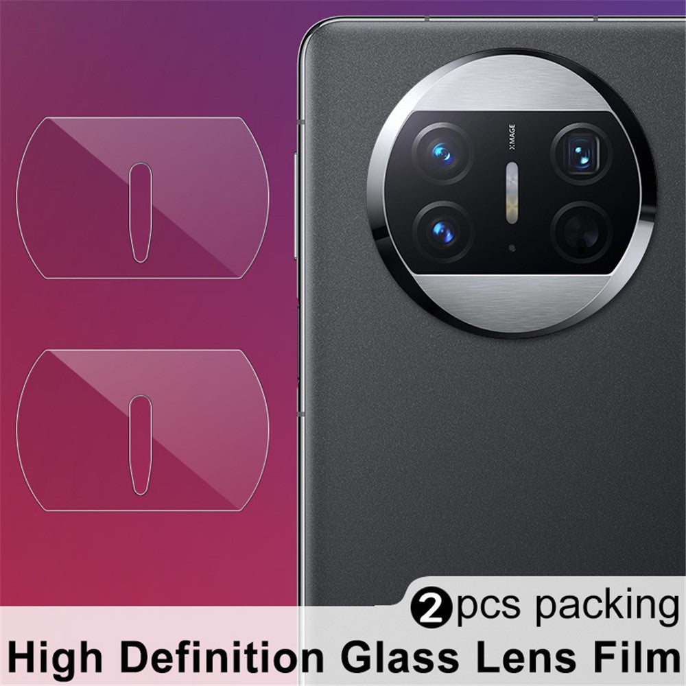 IMAK 2Pcs / Set For Huawei Mate X3 5G Transparent Rear Camera Lens Protector Tempered Glass Film