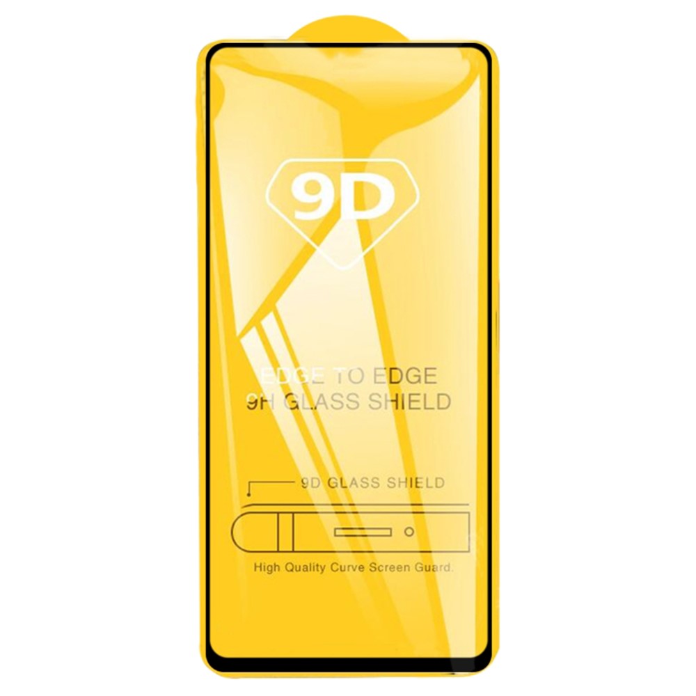 Phone Full Screen Protector for Xiaomi Redmi Note 12 4G , 9D Silk Printing Side Glue Tempered Glass Film