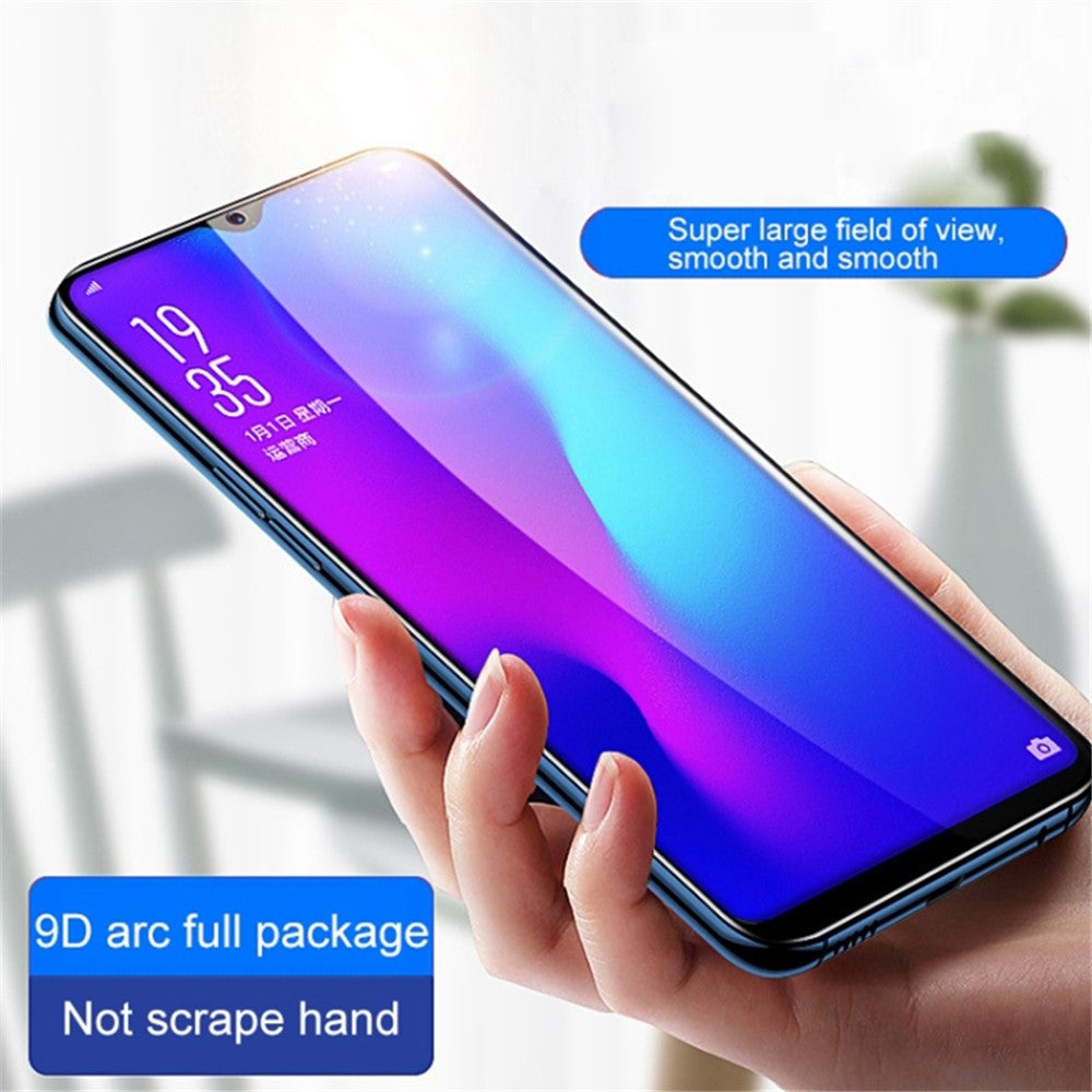Helskärmsskydd för mobil för Xiaomi Redmi Note 12 4G, 9D-silkestryck med sidolim och härdat glasfilm