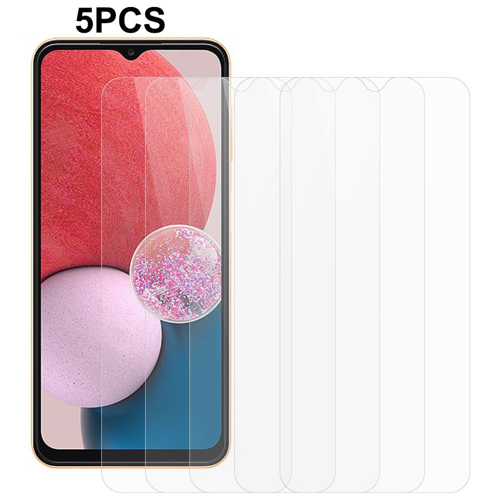 5Pcs / Pack Screen Protector for Samsung Galaxy A13 4G, Anti-explosion 2.5D 0.3mm HD Tempered Glass Film