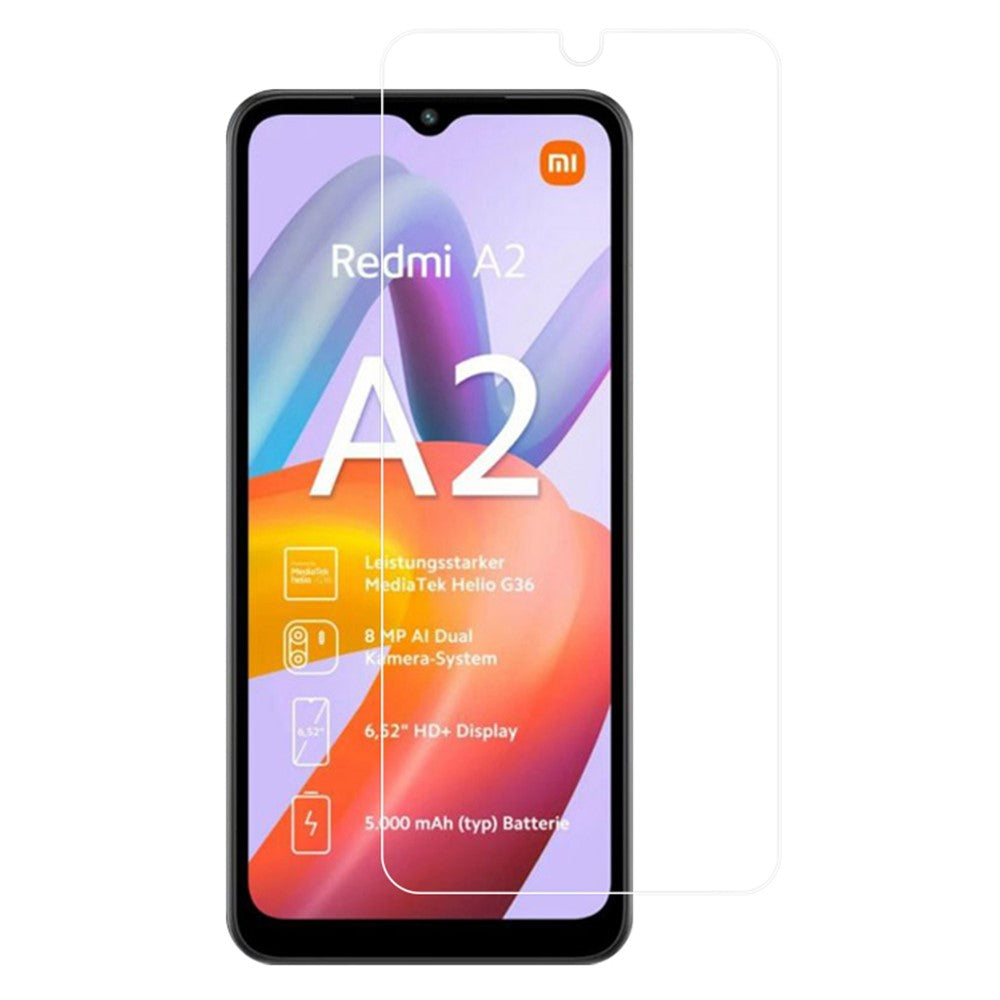 RURIHAI For Xiaomi Redmi A2 4G / A2+ 4G Medium Aluminum Glass Screen Protector 0.18mm 2.5D HD Anti-Scratch Screen Film
