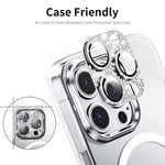ENKAY HAT PRINCE For iPhone 12 Pro Camera Lens Film Aluminum Alloy+Tempered Glass Rhinestone Decor Lens Protector