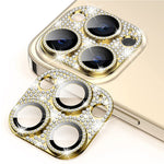 ENKAY HAT PRINCE For iPhone 12 Pro Camera Lens Film Aluminum Alloy+Tempered Glass Rhinestone Decor Lens Protector