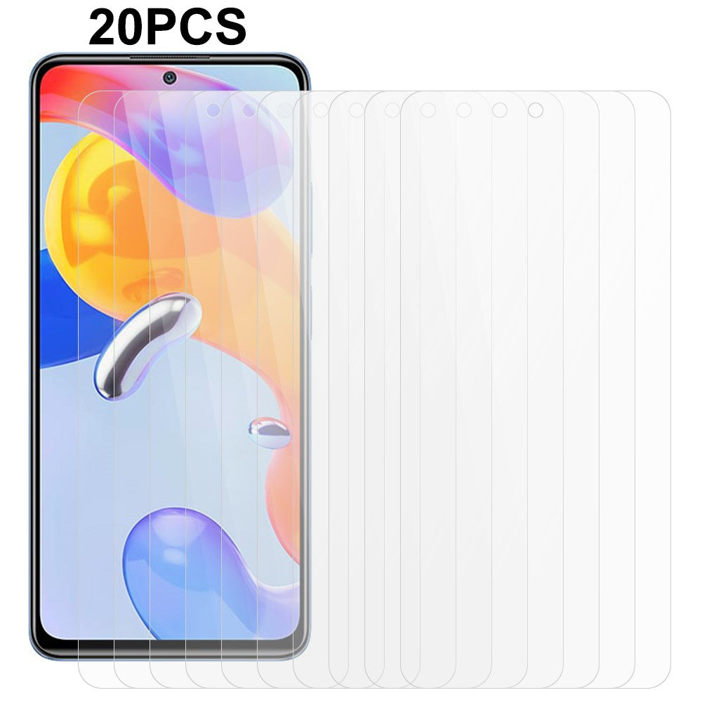 20 st/set för Xiaomi Redmi Note 11 Pro 5G (Qualcomm) / Note 11 Pro 4G (MediaTek) / Note 12 Pro 4G härdat glas skärmskydd 0,3 mm 2,5D skärmskyddsfilm