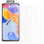 5PCS For Xiaomi Redmi Note 11 Pro 5G (Qualcomm) / Note 11 Pro 4G (MediaTek) / Redmi Note 12 Pro 4G Screen Film 0.3mm Phone Tempered Glass Protector with 2.5D Arc Edge