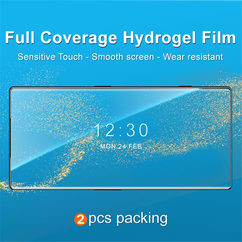 IMAK 2 st/set hydrogelfilm III för ZTE nubia Red Magic 8 Pro+ 5G / 8 Pro 5G / 8S Pro 5G / 8S Pro+ 5G superklar skärmfilm mjukt TPU helskärmsskydd