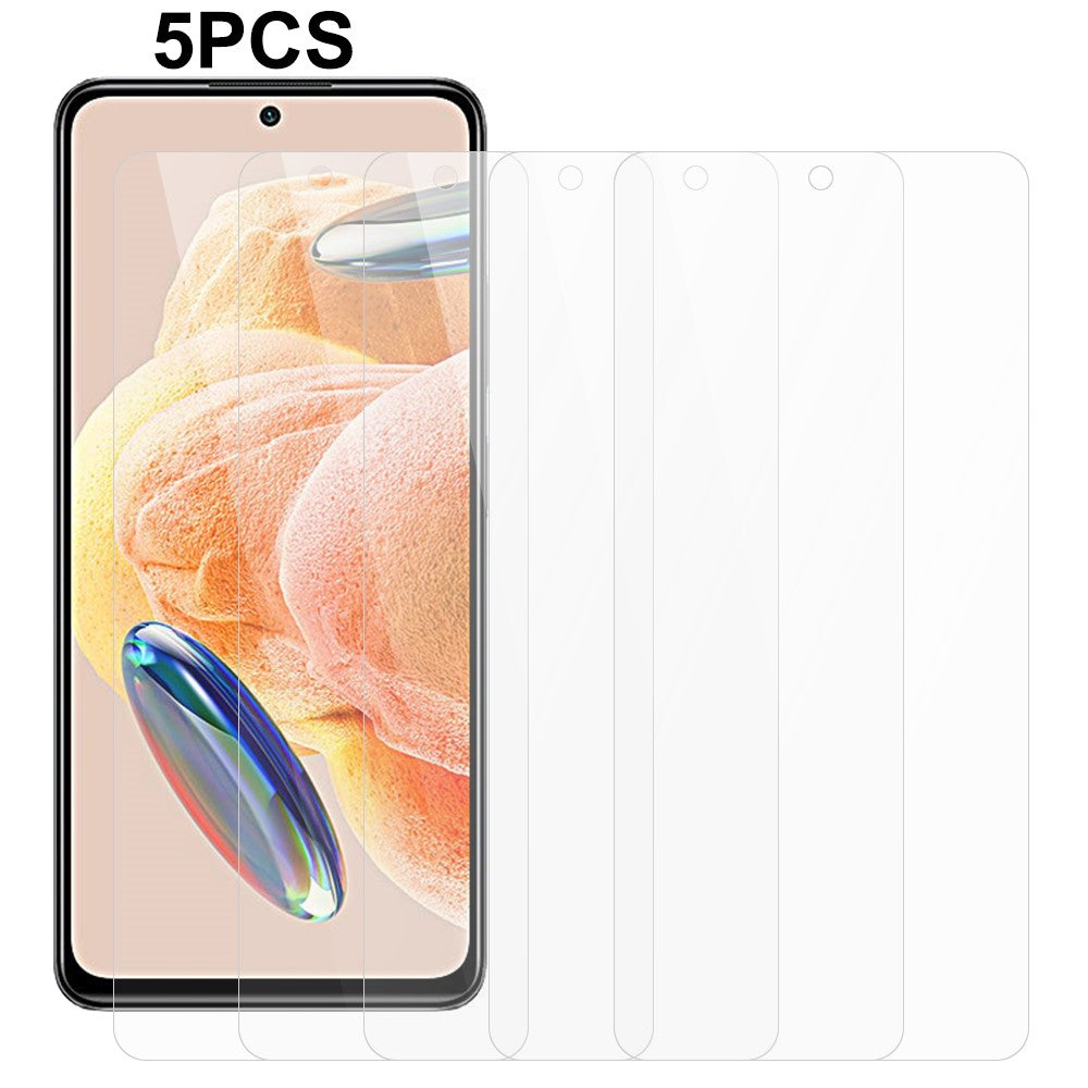 5 st för Xiaomi Redmi Note 11 Pro 5G (Qualcomm) / 11 Pro 4G (MediaTek) / 12 Pro 4G 2.5D skärmskydd 0.3mm härdat glasfilm