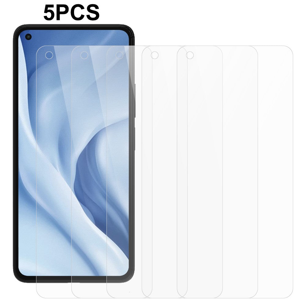 5 st för Xiaomi 11 Lite 5G NE / Mi 11 Lite 4G / 5G skärmfilm 2.5D Arc 0.3mm härdat glas skärmskydd