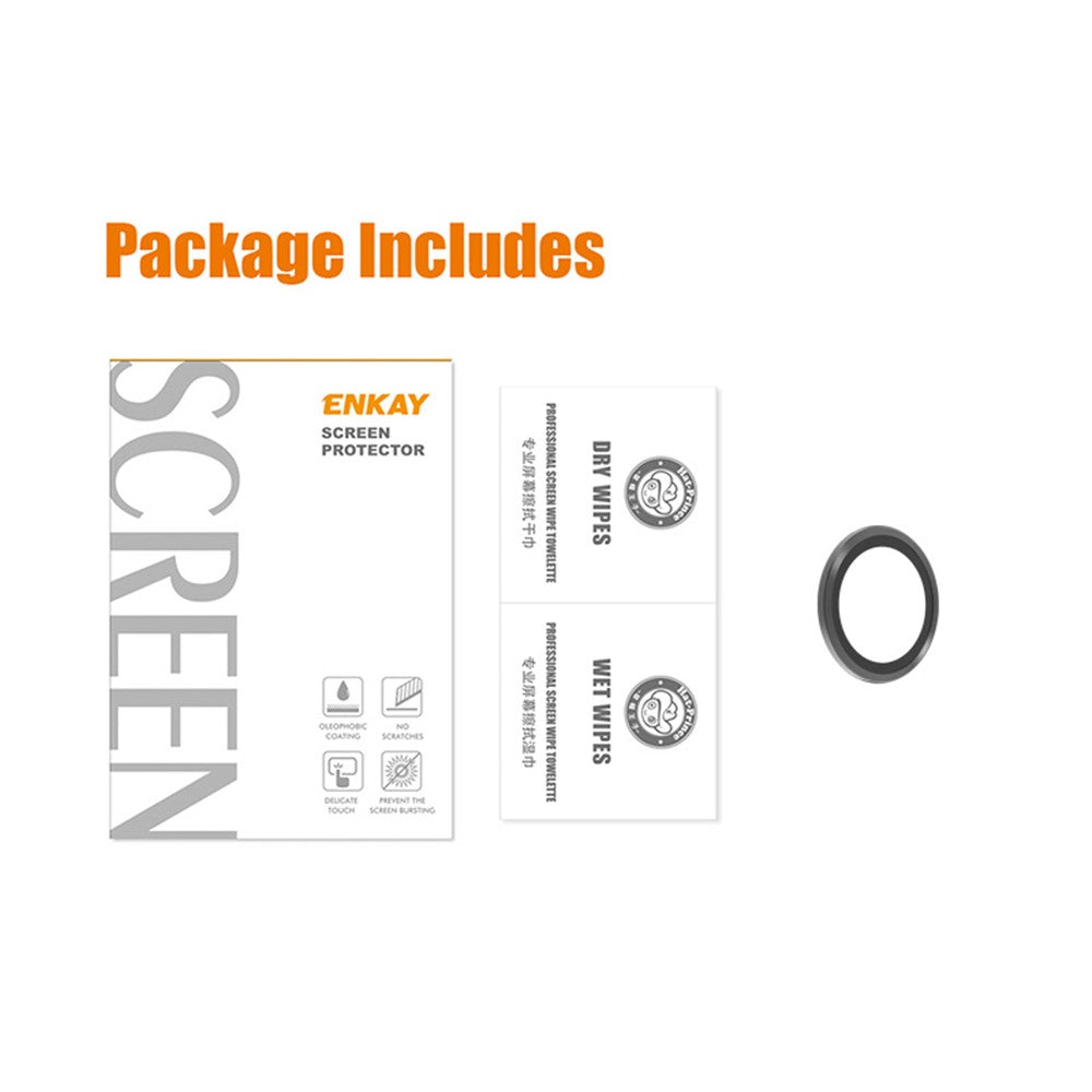 ENKAY HAT PRINCE För Huawei P60 / P60 Pro / P60 Art Kameralinsskydd Aluminiumlegering List Härdat Glas Bakre Linsfilm