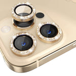 NORTHJO 1 Set For iPhone 13 Pro / 13 Pro Max Camera Lens Protector Glitter Metal Individual Ring Tempered Glass Lens Film