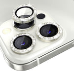 NORTHJO 1 set för iPhone 13 Pro / 13 Pro Max kameralinsskydd glittermetall individuell ring härdat glaslinsfilm