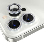 NORTHJO 1 sæt til iPhone 14 Pro / 14 Pro Max kameralinsebeskytter hærdet glas + metal rhinestone kameraringfilm