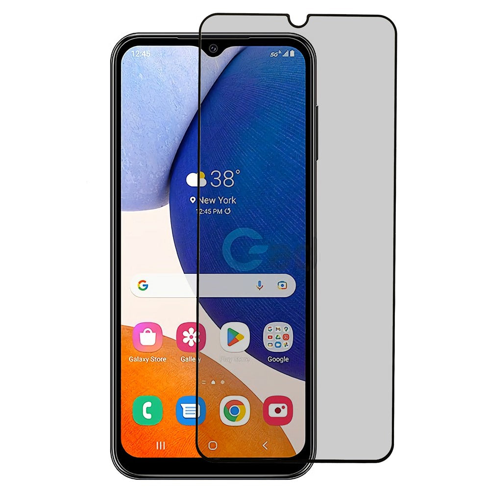 Anti-Spy skærmbeskyttelse til Samsung Galaxy A14 4G / 5G / A22 5G (EU-version) Silkeprint Fuldklæbende Hærdet glas Fuld dækkende film