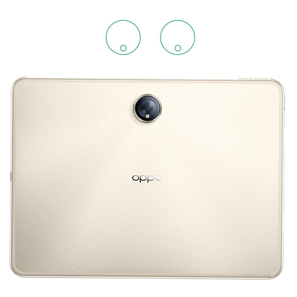 2 stk./sæt til Oppo Pad 2 hærdet glas kameralinsebeskytter 3D Arc Edge klar bagkamera linsefilm