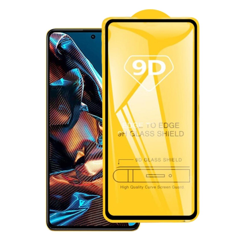 Silk Printing Screen Protector for Xiaomi Poco X5 Pro 5G / Redmi Note 12 Pro 5G / Note 12 Pro Speed 5G Side Glue Clear 9D Tempered Glass Film