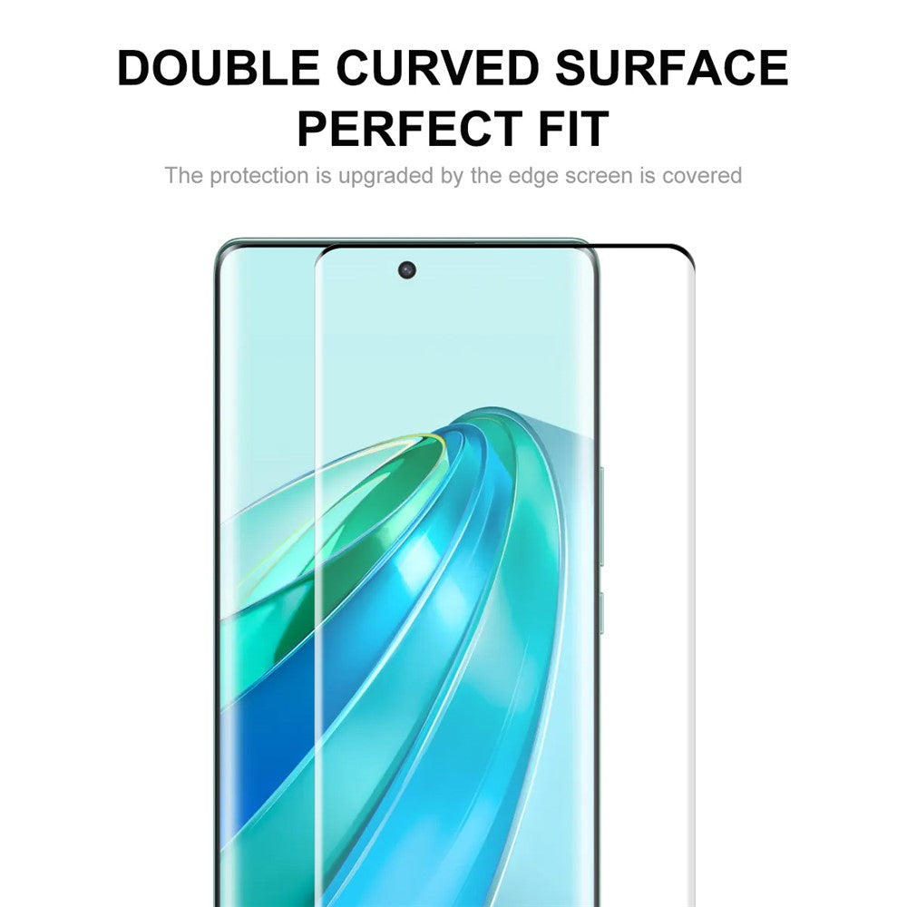 ENKAY HAT PRINCE For Honor X9a 5G / X40 5G / Magic5 Lite 5G 3D Curved Screen Protector Side Glue Tempered Glass Support Fingerprint Unlock