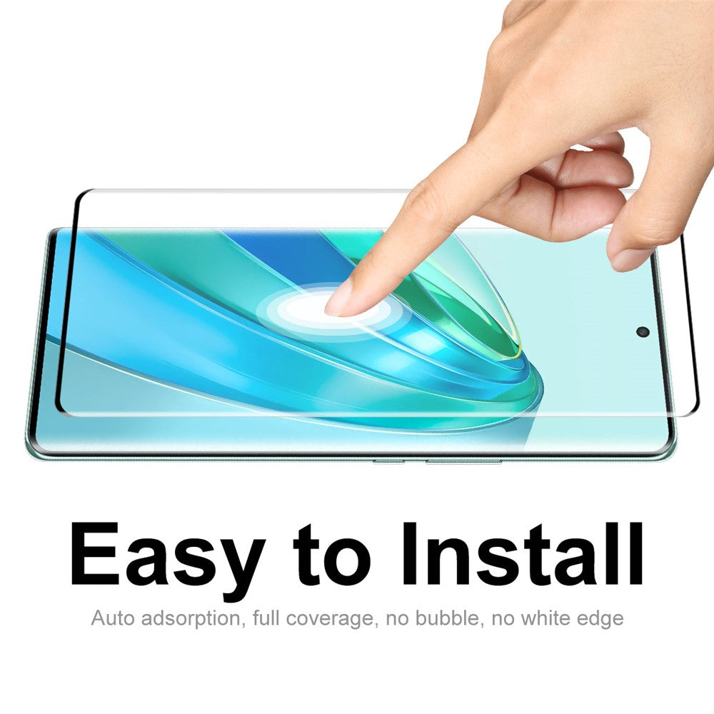 ENKAY HAT PRINCE For Honor X9a 5G / X40 5G / Magic5 Lite 5G 3D Curved Screen Protector Side Glue Tempered Glass Support Fingerprint Unlock