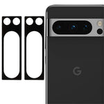 For Google Pixel 8 Pro 2Pcs Silk Printing Camera Lens Protector 2.5D Arc Edge Tempered Glass Lens Film