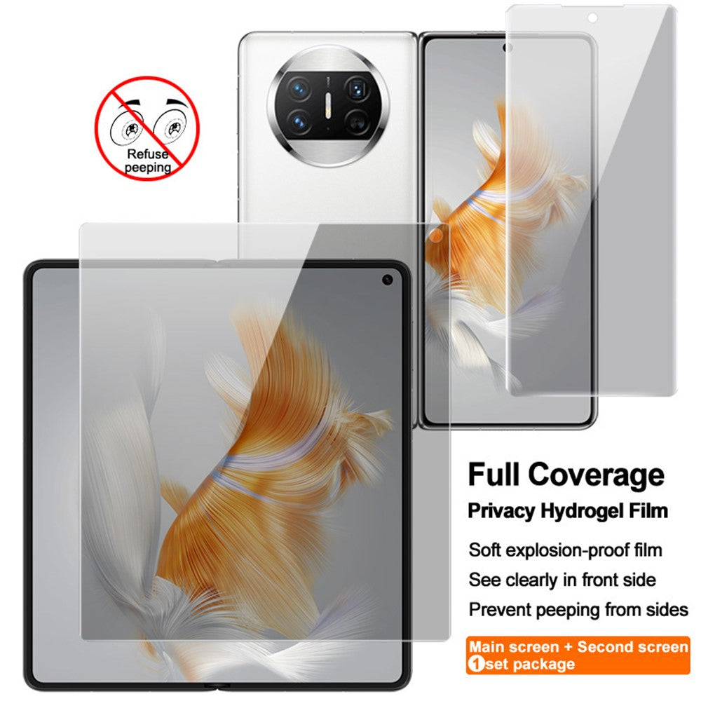 IMAK Anti-peep Hydrogel Film III För Huawei Mate X3 5G / X5 TPU Självläkande Film Fram + Insida Skärmskydd