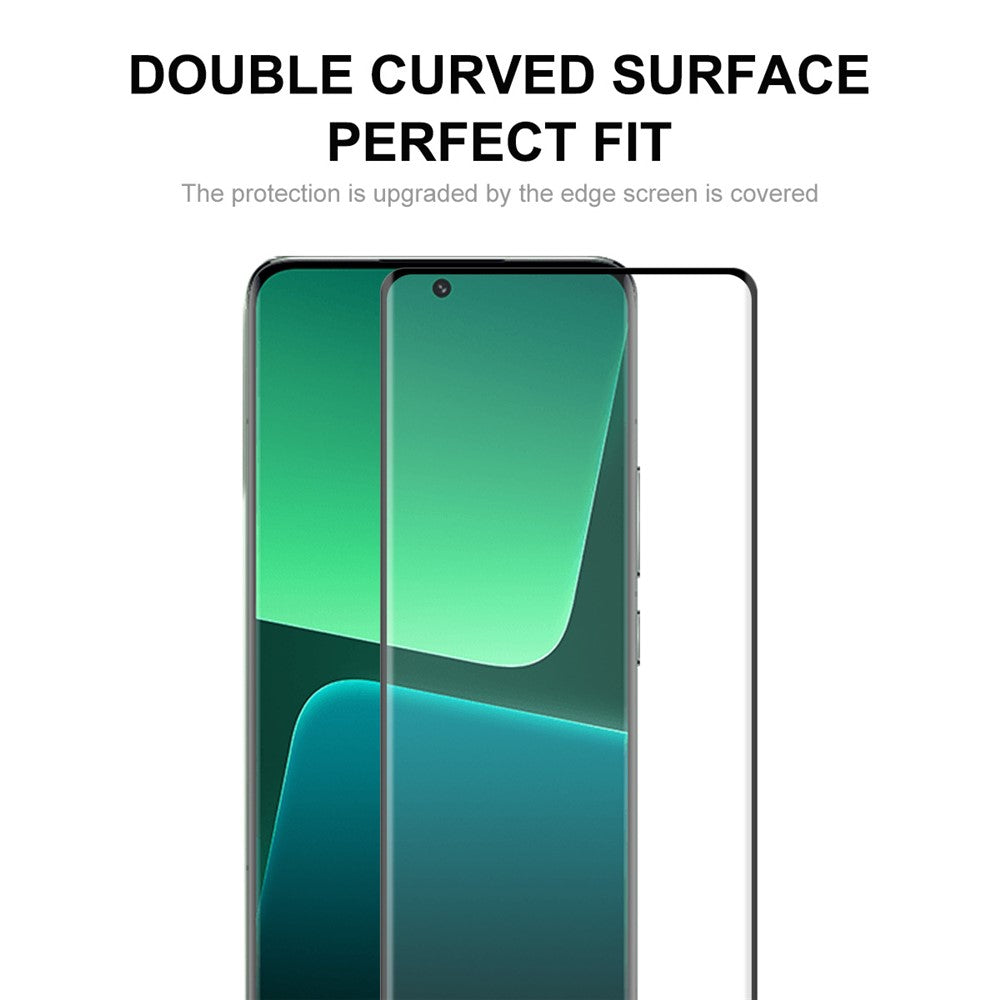 ENKAY HAT PRINCE 2 ST För Xiaomi 13 Pro 5G / 13 Ultra 0,26 mm 9H Härdat Glas Helklistrat 3D Böjt Skärmskydd Stöder Fingeravtryckslåsning