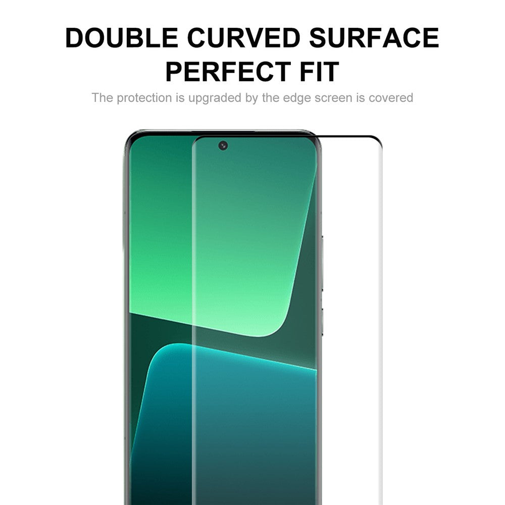 ENKAY HAT PRINCE För Xiaomi 13 Ultra / 13 Pro 5G Sidolim 3D-böjd Helskärmsskal Härdat Glas Stöder Fingeravtryckslåsning