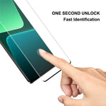 ENKAY HAT PRINCE För Xiaomi 13 Ultra / 13 Pro 5G Sidolim 3D-böjd Helskärmsskal Härdat Glas Stöder Fingeravtryckslåsning