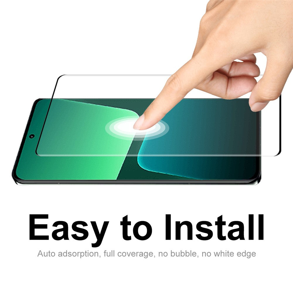 ENKAY HAT PRINCE För Xiaomi 13 Ultra / 13 Pro 5G Sidolim 3D-böjd Helskärmsskal Härdat Glas Stöder Fingeravtryckslåsning