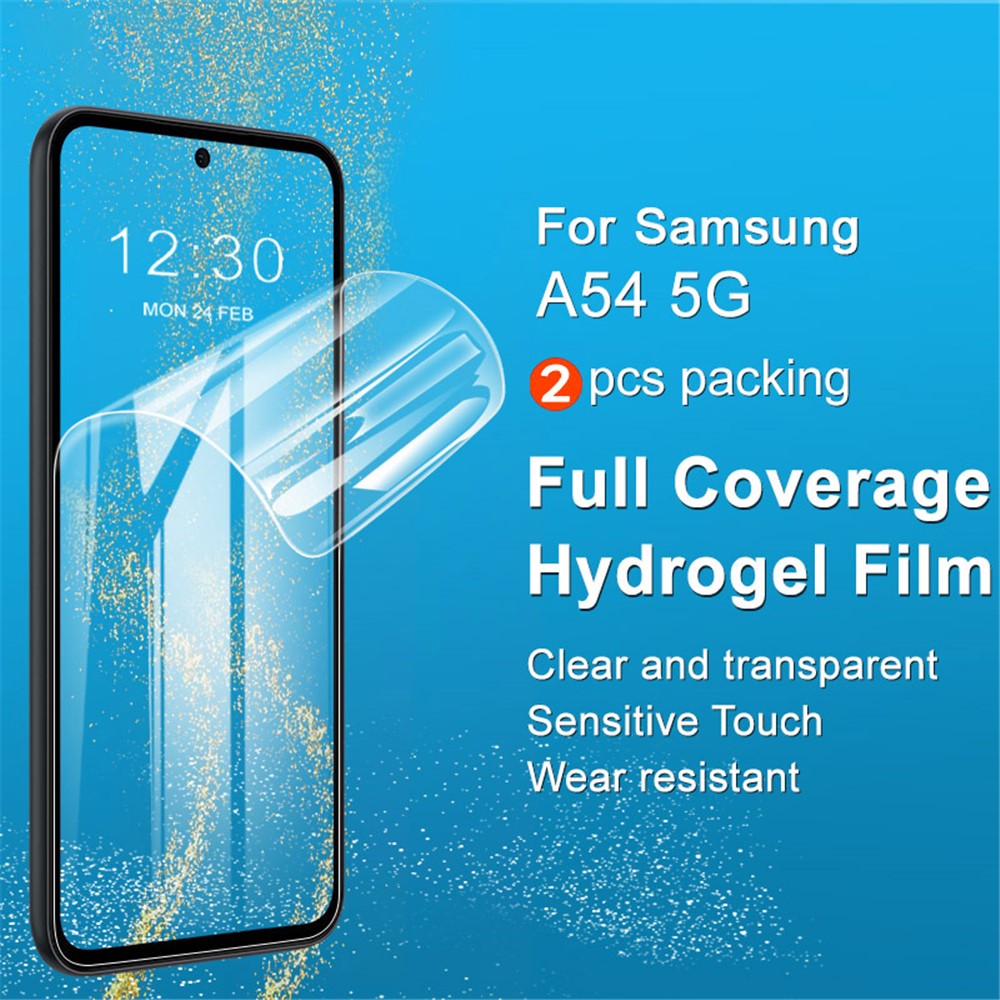 IMAK 2Pcs / Set Hydrogel Film III for Samsung Galaxy A54 5G TPU Screen Film Clear Full Screen Protector
