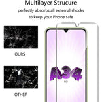 2Pcs For Samsung Galaxy A34 5G Screen Protector Tempered Glass Film with Camera Lens Protectors
