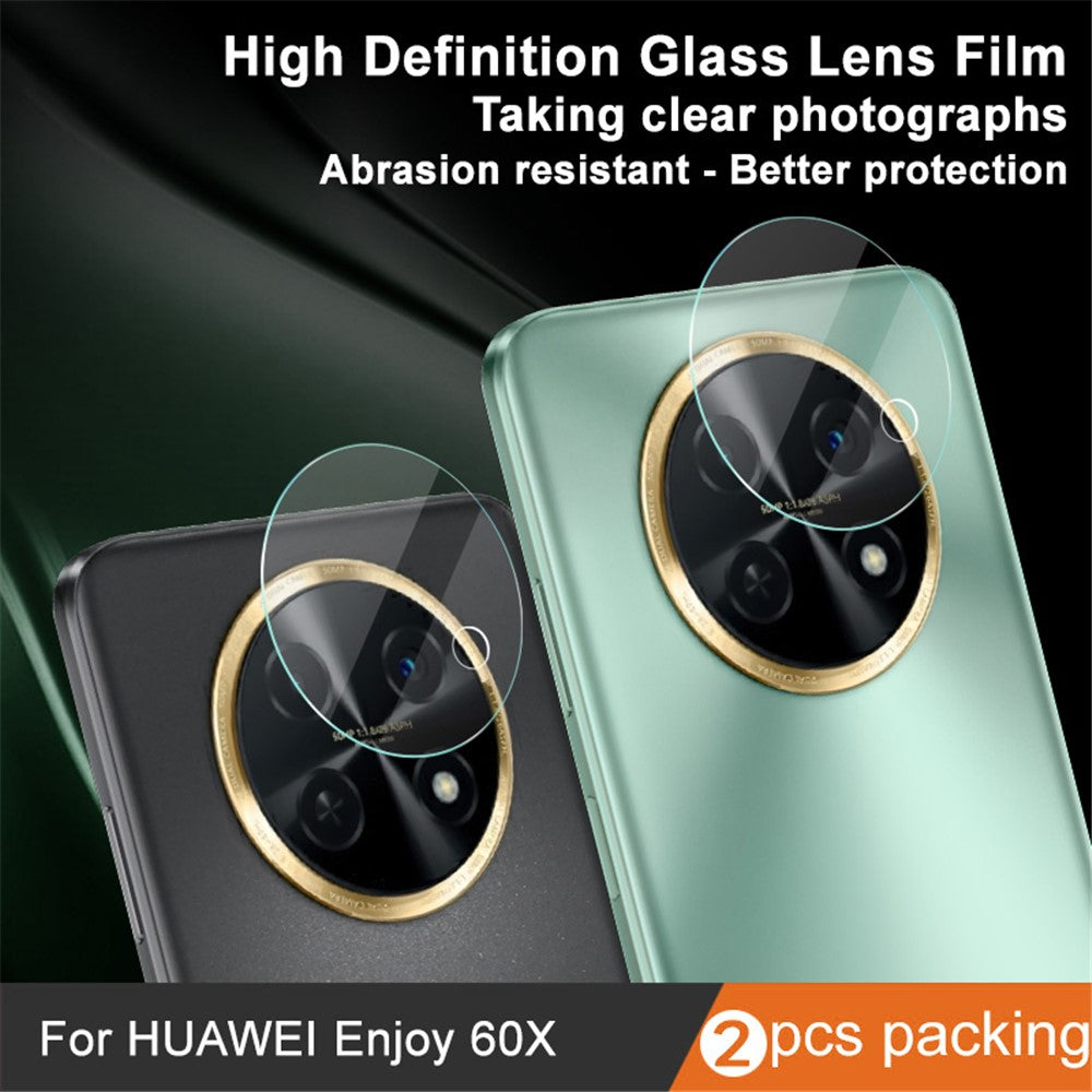 IMAK 2Pcs  /  Set For Huawei Enjoy 60X / nova Y91 4G HD Clear Camera Lens Protector Tempered Glass Lens Film