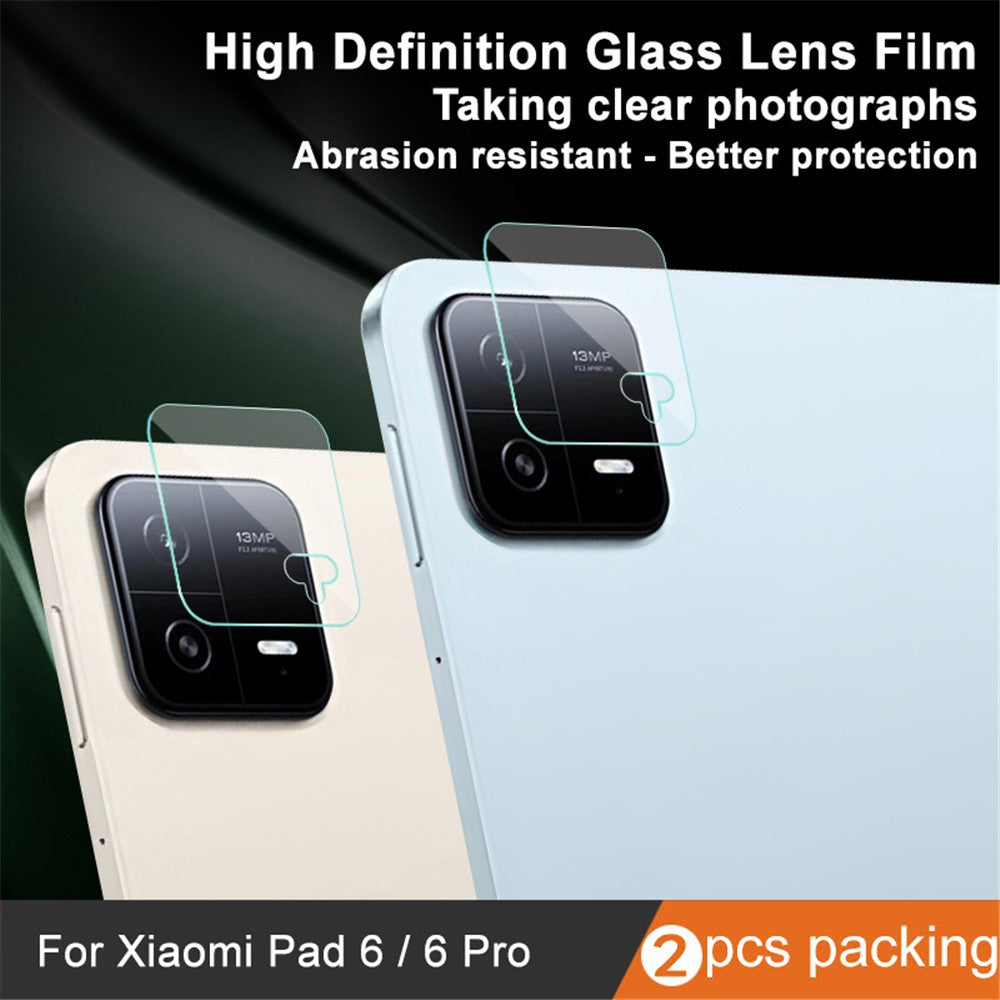 IMAK 2Pcs  /  Set For Xiaomi Pad 6 / 6 Pro HD Tablet Lens Protector Tempered Glass Camera Lens Film