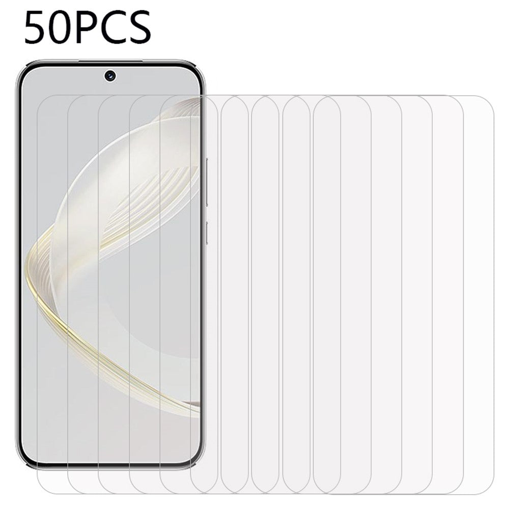 50Pcs For Huawei Nova 11 / nova 12s 4G / nova 12 Lite 4G Tempered Glass Screen Protector Phone Screen Film (No Package, with Wipes Set, Dust-absorber, Guide Sticker)