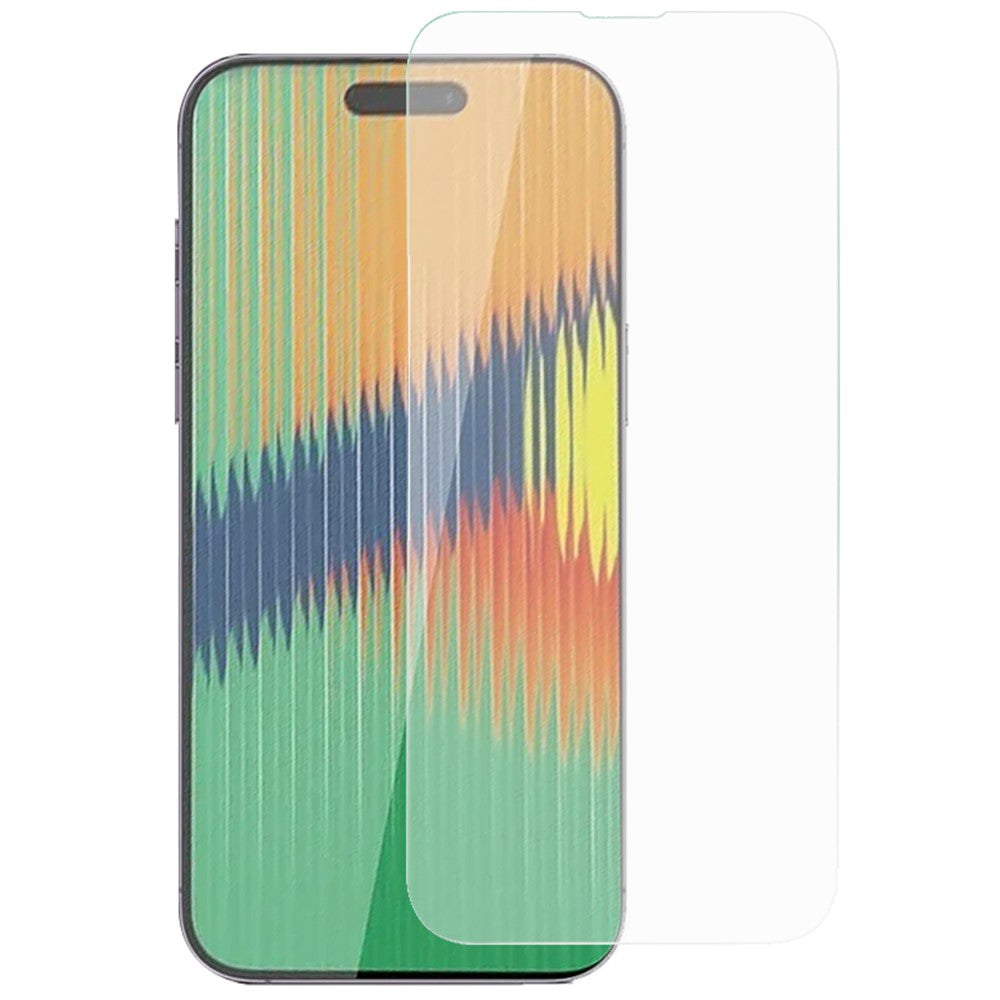 iPhone 15 Plus skärmskydd 0,3 mm bågkant genomskinligt härdat glas reptåligt skyddsfilm