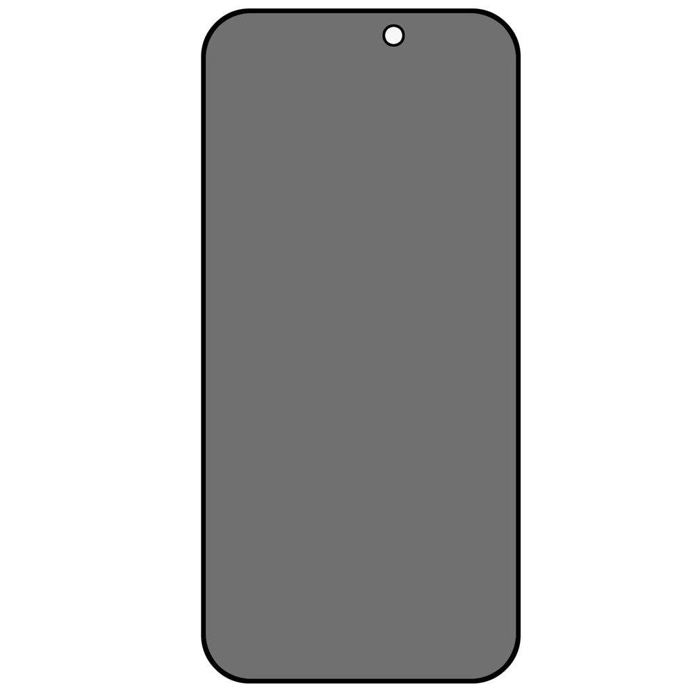 Til iPhone 15 Pro Fuld Dækning Side Lim Hærdet Glasfolie Silketryk Anti-Spion Skærmbeskytter