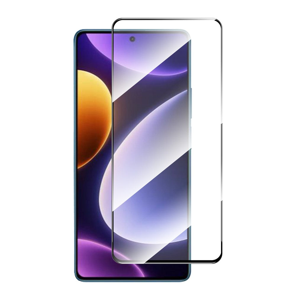 ENKAY HAT PRINCE för Xiaomi Redmi Note 12 Turbo / Poco F5 5G 0,26 mm 9H 2,5D silkestryck helskärmsskydd hög aluminium-kiselglasfilm