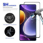ENKAY HAT PRINCE för Xiaomi Redmi Note 12 Turbo / Poco F5 5G 0,26 mm 9H 2,5D silkestryck helskärmsskydd hög aluminium-kiselglasfilm