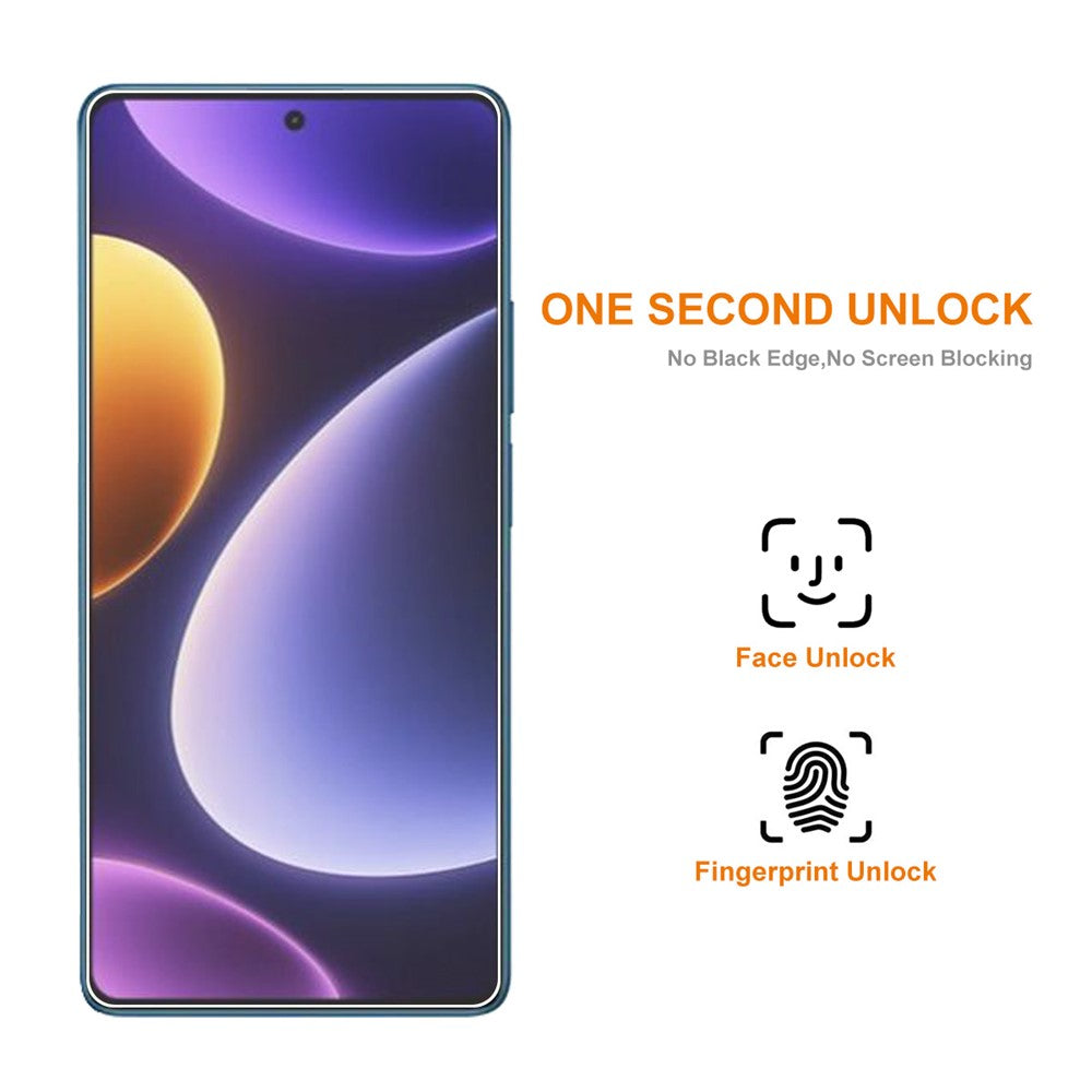 ENKAY HAT PRINCE 5 ST. Skärmfilm för Xiaomi Poco F5 5G / Redmi Note 12 Turbo 0,26 mm 9H 2,5D Högkvalitativt Aluminium-Silicon Glas Skärmskydd