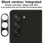 IMAK Camera Lens Protector for Samsung Galaxy Z Fold5 5G Tempered Glass Lens Film+Acrylic Lens Cap (Black Version)