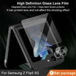 IMAK För Samsung Galaxy Z Flip5 5G HD Härdat Glas Kameralinsskydd Integrerat Linsfilmset med Bakskärmsfilm