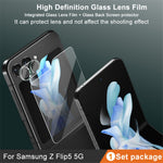 IMAK För Samsung Galaxy Z Flip5 5G HD Härdat Glas Kameralinsskydd Integrerat Linsfilmset med Bakskärmsfilm