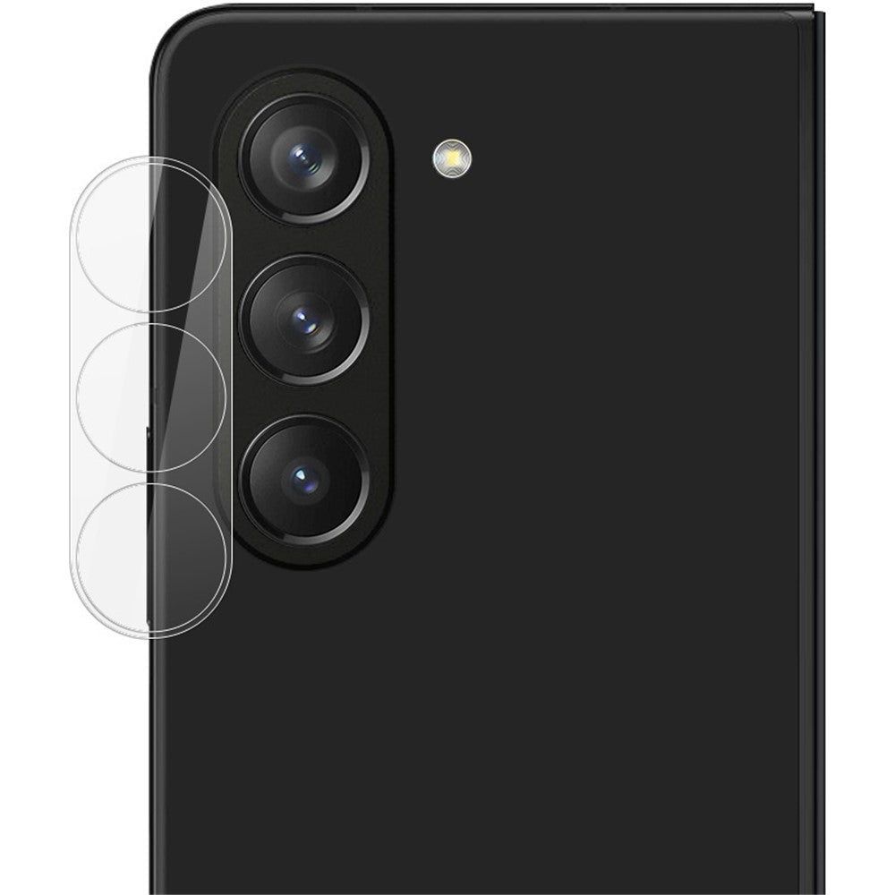IMAK HD-klar integrerad kameralinsfilm för Samsung Galaxy Z Fold5 5G, klart härdat glaslinsskydd + akryllinsskydd