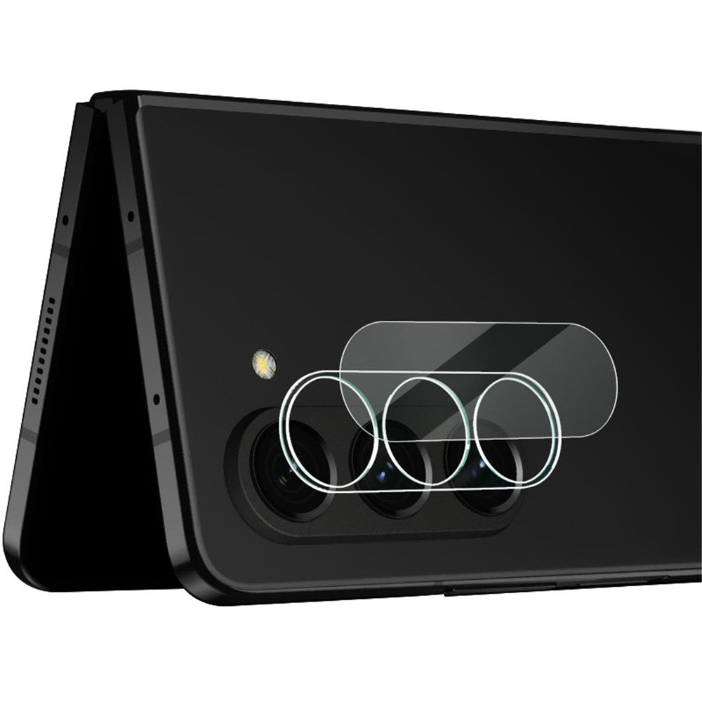 IMAK HD-klar integrerad kameralinsfilm för Samsung Galaxy Z Fold5 5G, klart härdat glaslinsskydd + akryllinsskydd