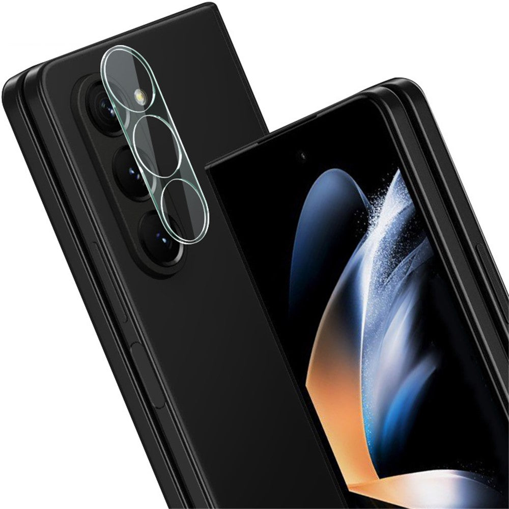 IMAK HD-klar integrerad kameralinsfilm för Samsung Galaxy Z Fold5 5G, klart härdat glaslinsskydd + akryllinsskydd