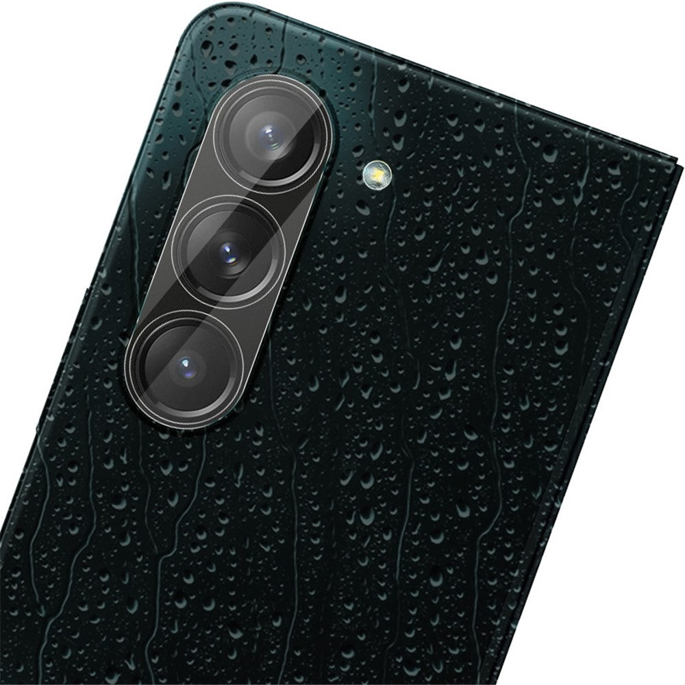 IMAK HD-klar integrerad kameralinsfilm för Samsung Galaxy Z Fold5 5G, klart härdat glaslinsskydd + akryllinsskydd