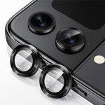 ENKAY HAT PRINCE kameralinsebeskyttelse til Samsung Galaxy Z Flip5 5G, hærdet glas + ring i aluminiumslegering, klistermærke til beskyttelse af bagkameraets linse