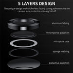ENKAY HAT PRINCE kameralinsebeskyttelse til Samsung Galaxy Z Flip5 5G, hærdet glas + ring i aluminiumslegering, klistermærke til beskyttelse af bagkameraets linse
