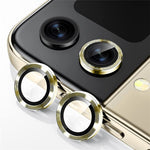 ENKAY HAT PRINCE kameralinsebeskyttelse til Samsung Galaxy Z Flip5 5G, hærdet glas + ring i aluminiumslegering, klistermærke til beskyttelse af bagkameraets linse