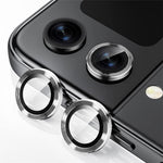 ENKAY HAT PRINCE kameralinsebeskyttelse til Samsung Galaxy Z Flip5 5G, hærdet glas + ring i aluminiumslegering, klistermærke til beskyttelse af bagkameraets linse