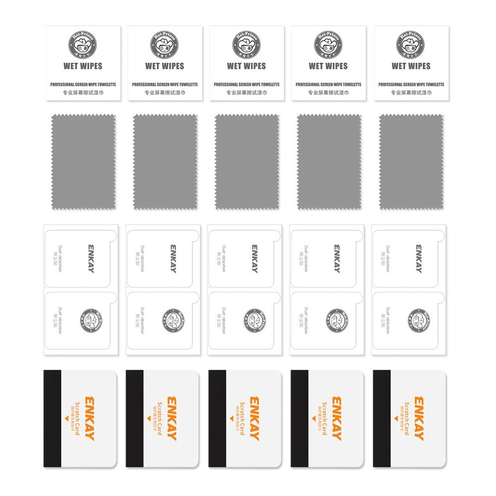 ENKAY HAT PRINCE 5 ST För Huawei P60 / P60 Pro / P60 Art 9H Helskärmsskydd 0.26mm 3D Böjd Kant Härdat Glas Stöder Fingeravtryckslåsning