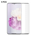 ENKAY HAT PRINCE 5PCS For Huawei P60 / P60 Pro / P60 Art Screen Protector 3D Curved Tempered Glass Side Glue Support Fingerprint Unlock